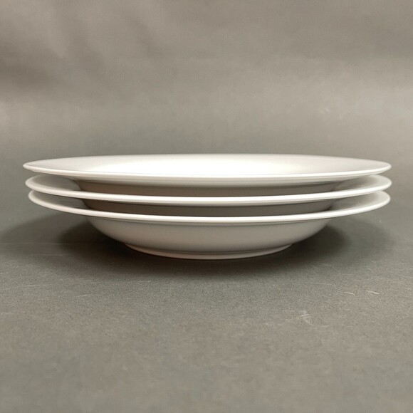 Crate & Barrel Rimmed Bowls Pasta Soup Cereal All White 8 7/8" Lot of 3 - Picture 8 of 8